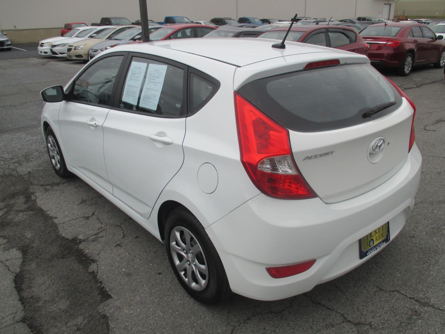 2012 WHITE Hyundai Accent GS 5-Door (KMHCT5AE1CU) with an 1.6L L4 DOHC 16V engine, located at 1254 Manheim Pike, Lancaster, PA, 17601, (717) 393-9133, 40.062870, -76.323273 - Photo#6